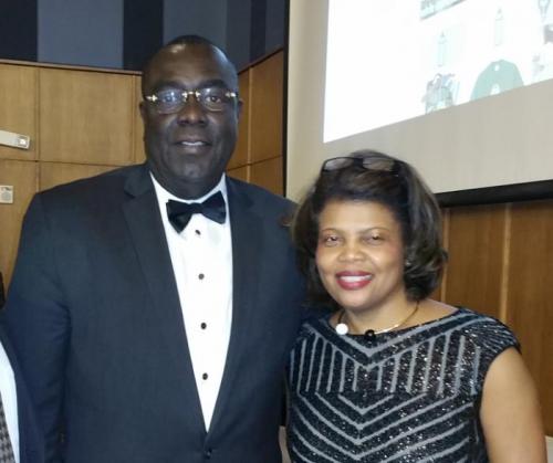 Ambassador Bocchit Edmond, Permanent Representative of Haiti to the OAS and Ms. Carline Brice Founder/Board Chair of HavServe