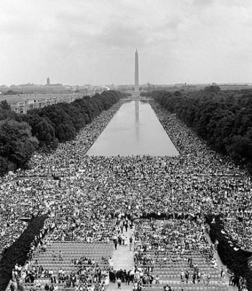 Crowds at the March on Washington DC, August 28, 1963