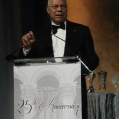 General Colin L. Powell delivering his acceptance speech